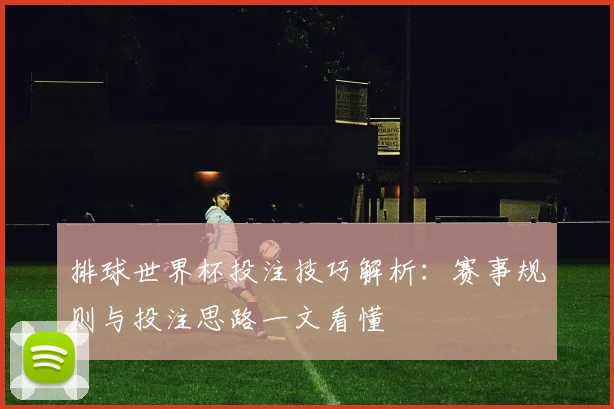 排球世界杯投注技巧解析：赛事规则与投注思路一文看懂