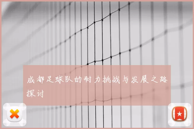 成都足球队的耐力挑战与发展之路探讨